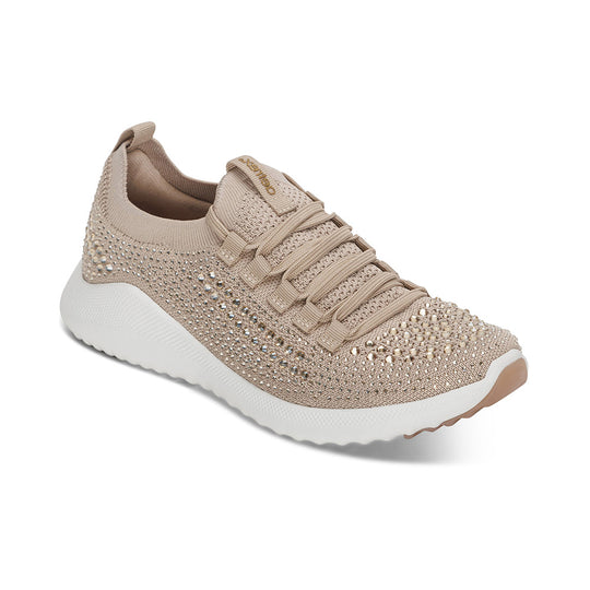 Carly Arch Support Sneaker - Tan Sparkle banner