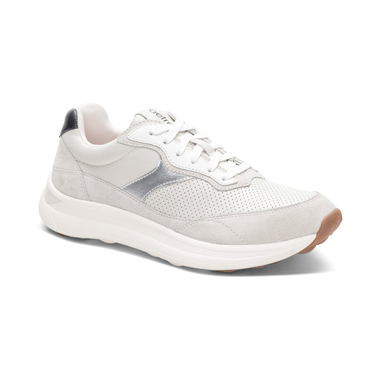 Emily Lace-Up Sneaker - Chalk banner