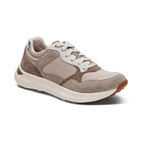 Molly Lace-Up Sneaker - Taupe banner