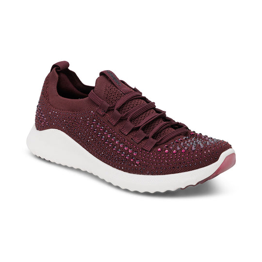 Carly Arch Support Sneaker - Wine Sparkle banner