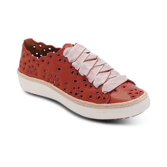 Charlotte Lace-Up Sneaker - Terracotta banner