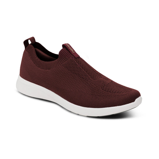 Felicity Knit Slip-On Sneaker - Burgundy banner