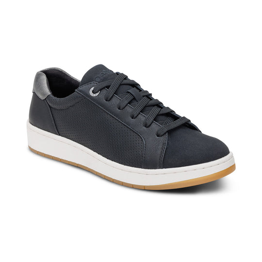 Michaela Lace-Up Sneaker - Black banner