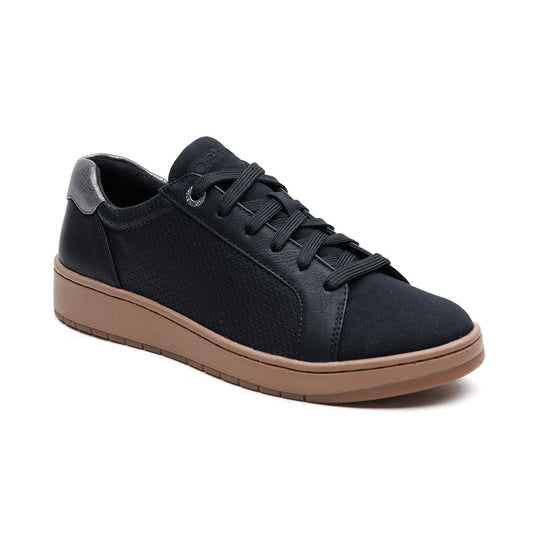 Michaela Lace-Up Sneaker - Black/Brown banner